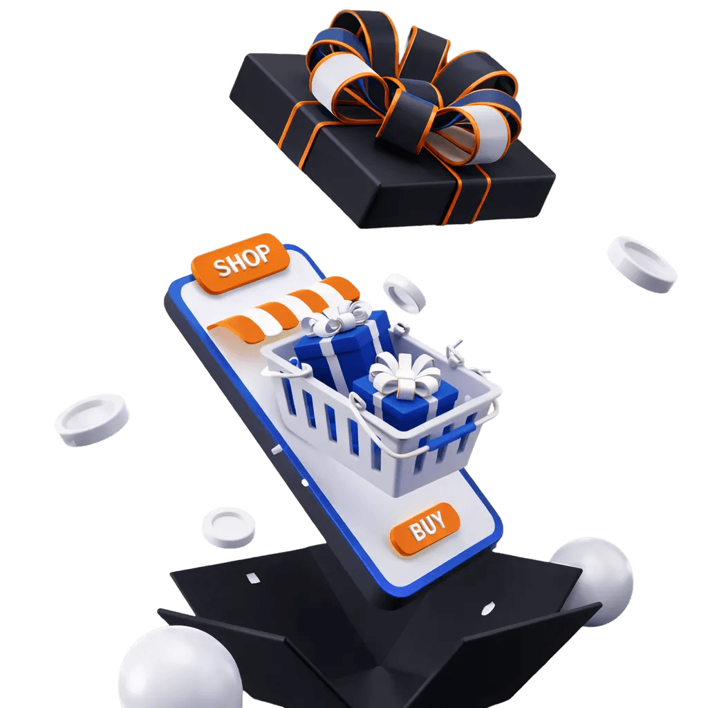 Gift box with ribbon